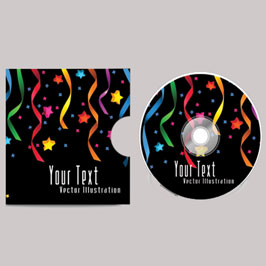 Customized CD Cover & Label Printing Black and White